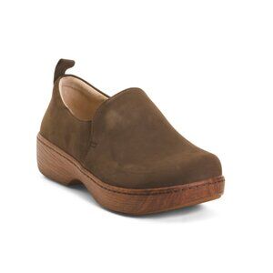ALEGRIA Mousse Nubuck Leather Orygin Slip On Clogs